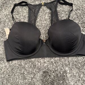 Victoria's Secret Black Bra with Molded Cups and Adjustable Straps